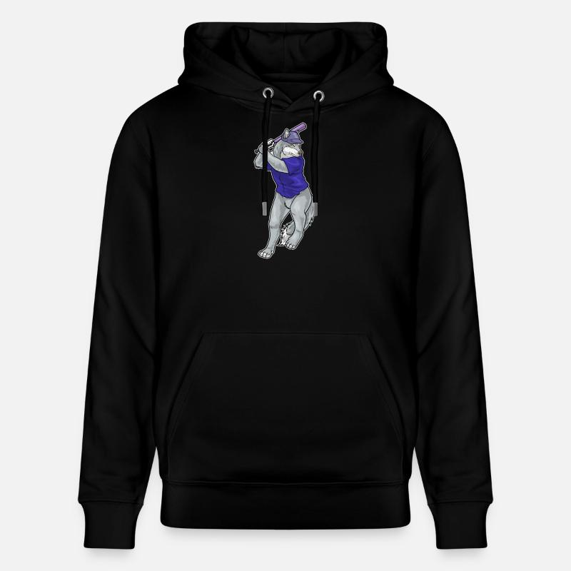 Wolf Baseball Baseballschläger - Stanley/Stella Unisex Bio-Hoodie CRUISER  - Schwarz
