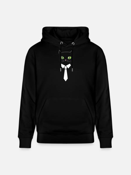 Business cat - Stanley/Stella CRUISER Unisex Organic Hoodie - black