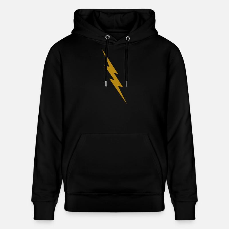 Éclair doré - Sweat à capuche bio CRUISER Stanley/Stella Unisexe - noir