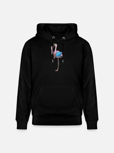 Flamingo Pizza - Stanley/Stella CRUISER Unisex Organic Hoodie - black