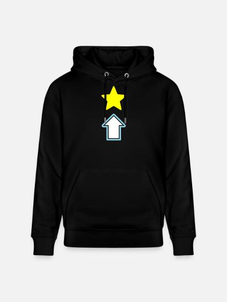 Star Arrow Comic Icon - Stanley/Stella CRUISER Unisex Organic Hoodie - black