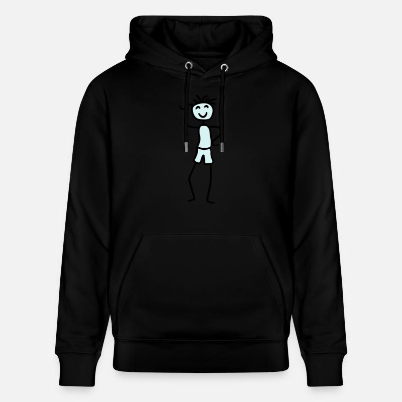 Glücklicher cooler Junge - Stanley/Stella Unisex Bio-Hoodie CRUISER  - Schwarz