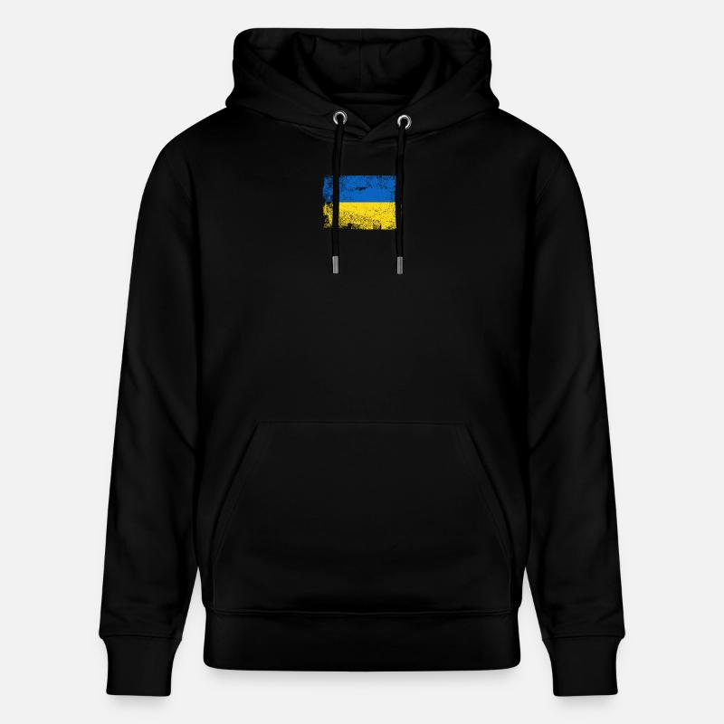 Palette de drapeaux ukrainiens brossés - Sweat à capuche bio CRUISER Stanley/Stella Unisexe - noir