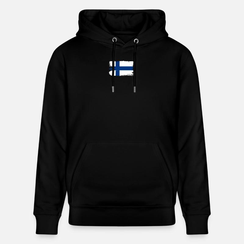 Coup de pinceau du drapeau finlandais - Sweat à capuche bio CRUISER Stanley/Stella Unisexe - noir