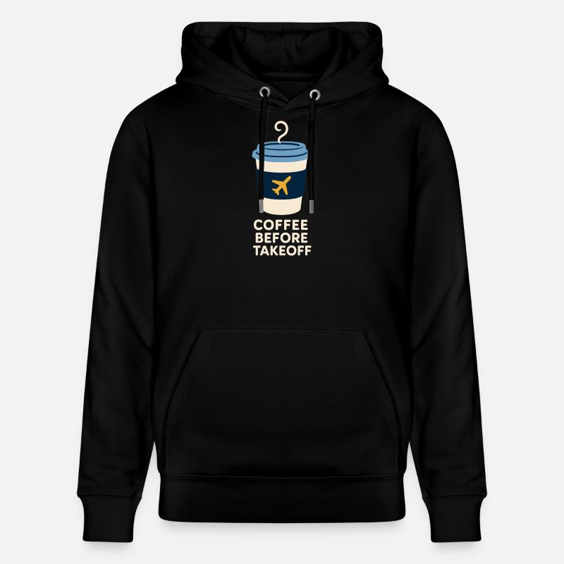Flugbegleiter Kabinencrew Leben Luftfahrt - Stanley/Stella Unisex Bio-Hoodie CRUISER  - Schwarz