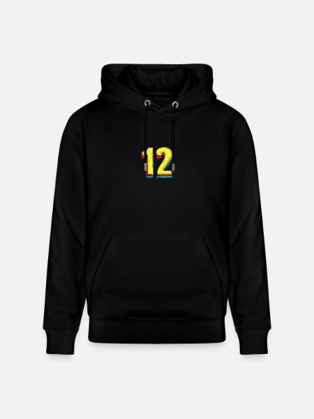 12 Number Comic - Stanley/Stella CRUISER Unisex Organic Hoodie - black