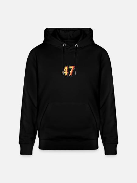 47 Number Comic - Stanley/Stella CRUISER Unisex Organic Hoodie - black