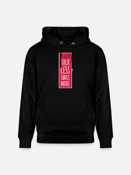 talk less smile more - Stanley/Stella CRUISER Unisex Organic Hoodie - black