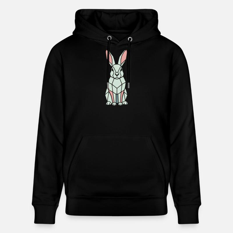 Geometric Bunny Low Poly Modern - Sweat à capuche bio CRUISER Stanley/Stella Unisexe - noir