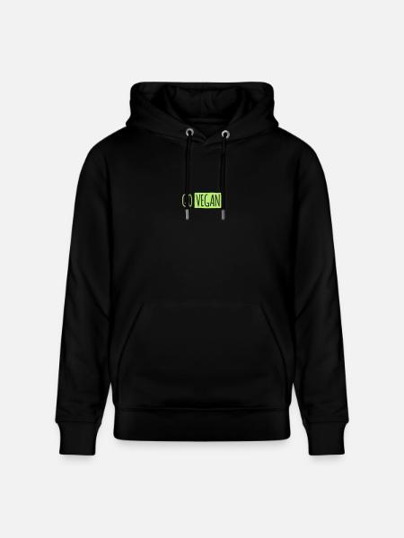GO VEGAN - Stanley/Stella CRUISER Unisex Organic Hoodie - black