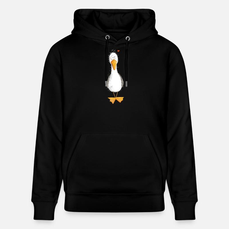Vacances Mouette mer avec cœur - Sweat à capuche bio CRUISER Stanley/Stella Unisexe - noir