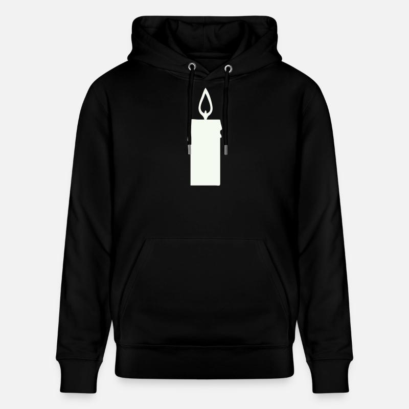 Light silhouette candle in lantern - Stanley/Stella CRUISER Unisex Organic Hoodie - black