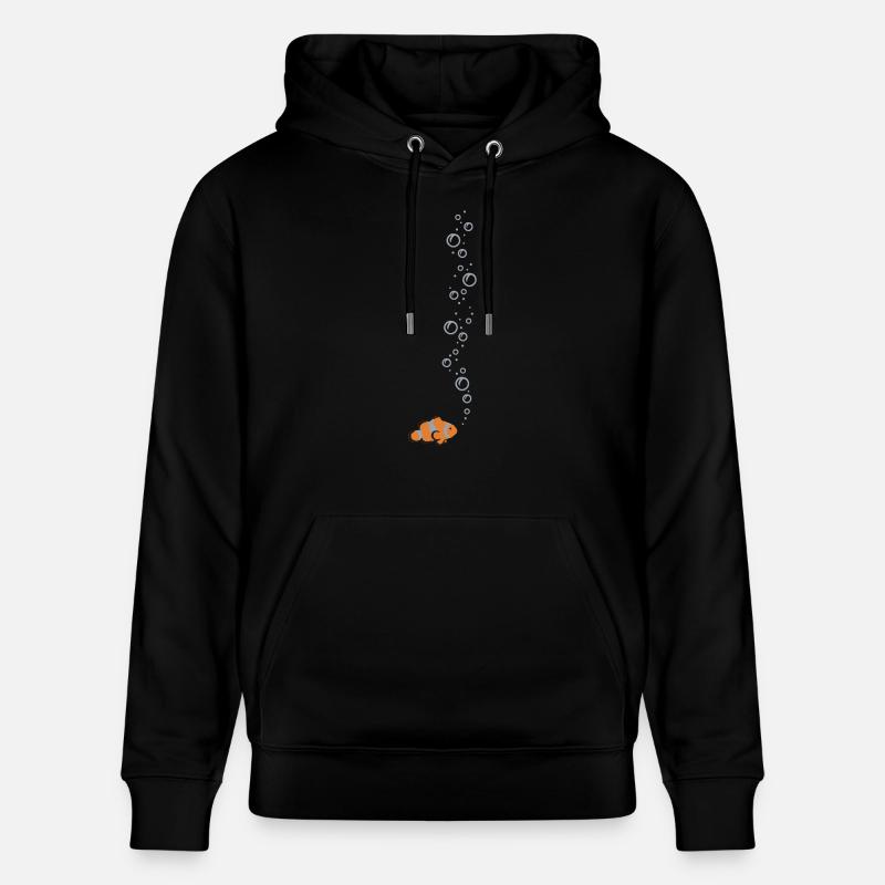 Clownfisch mit Blubbeln - Stanley/Stella Unisex Bio-Hoodie CRUISER - Schwarz