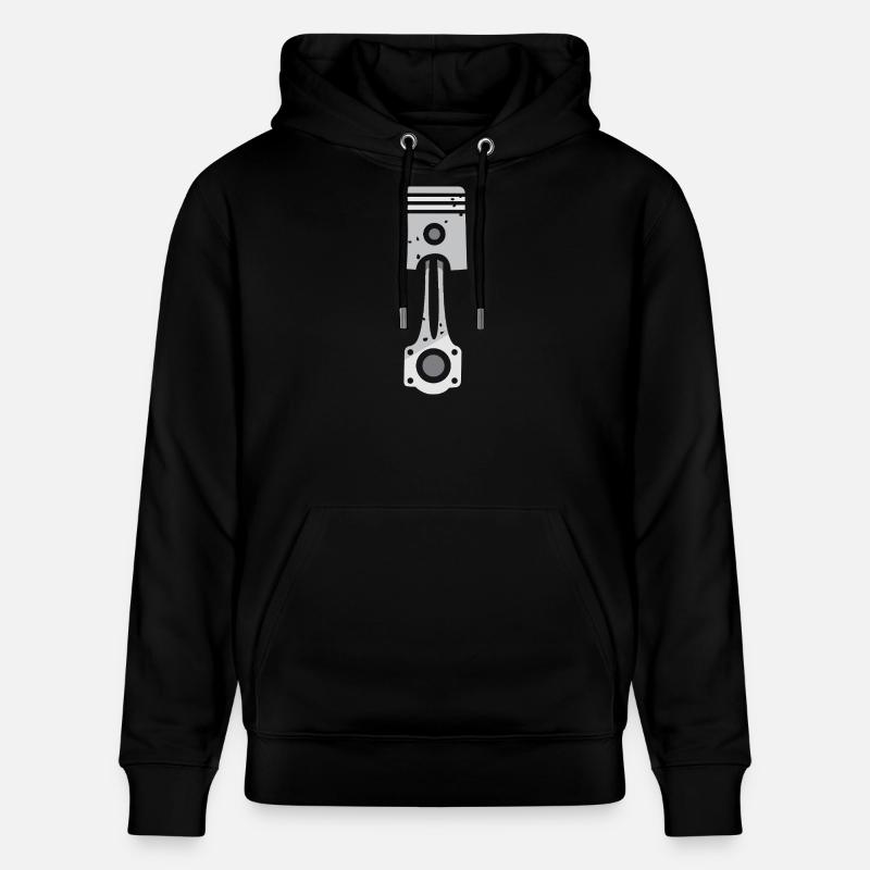 Conception du moteur à pistons croisés - Sweat à capuche bio CRUISER Stanley/Stella Unisexe - noir