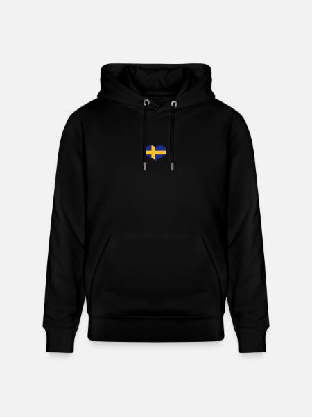 Swedish Love - Stanley/Stella CRUISER Unisex Organic Hoodie - black
