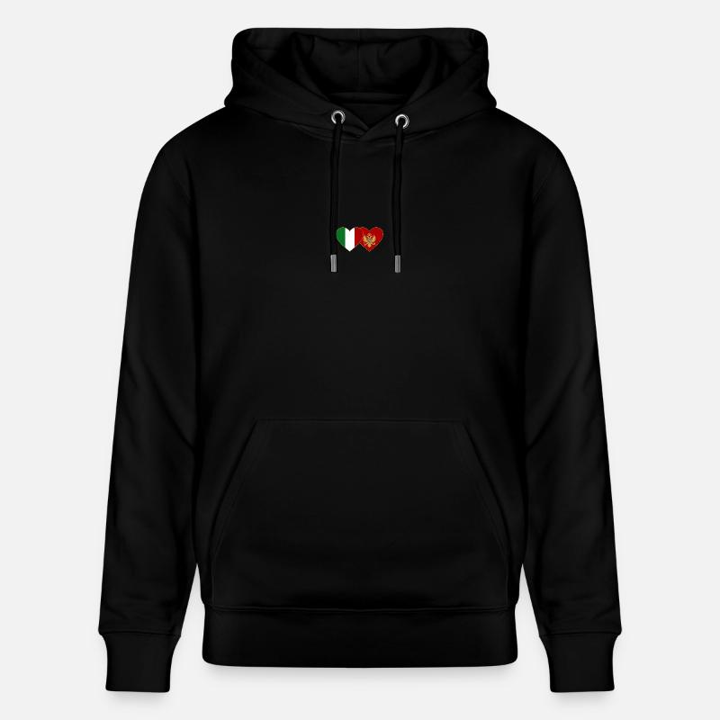 Italie Drapeau du Montanegro - Sweat à capuche bio CRUISER Stanley/Stella Unisexe - noir