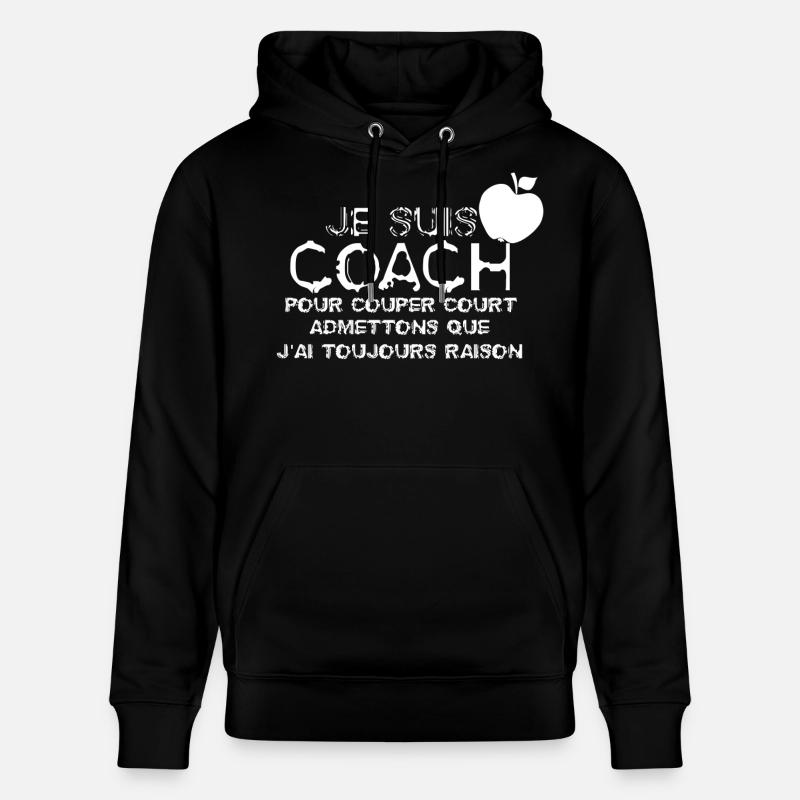 Je suis Coach - Sweat à capuche bio CRUISER Stanley/Stella Unisexe - noir