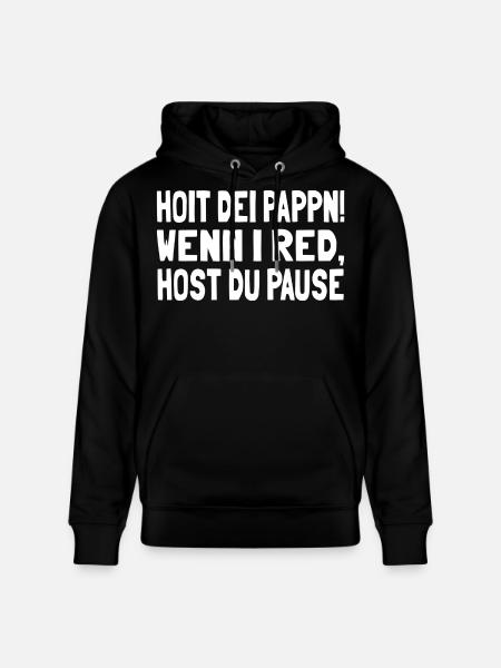 Hoit dei Pappn - Stanley/Stella Unisex Bio-Hoodie CRUISER  - Schwarz