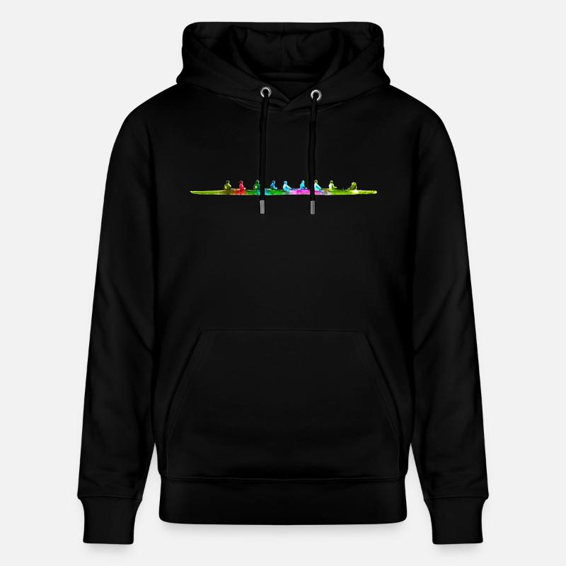 Buntes achter Ruderboot - Stanley/Stella Unisex Bio-Hoodie CRUISER  - Schwarz
