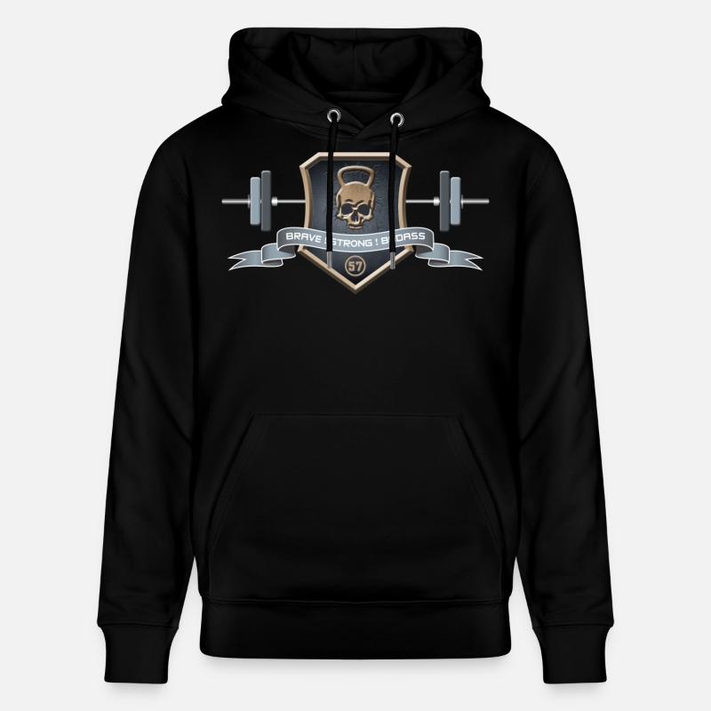 Logo Brave Strong Badass - Sweat à capuche bio CRUISER Stanley/Stella Unisexe - noir