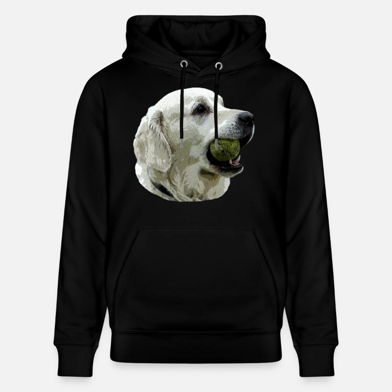 Labrador avec la bille - Sweat à capuche bio CRUISER Stanley/Stella Unisexe - noir