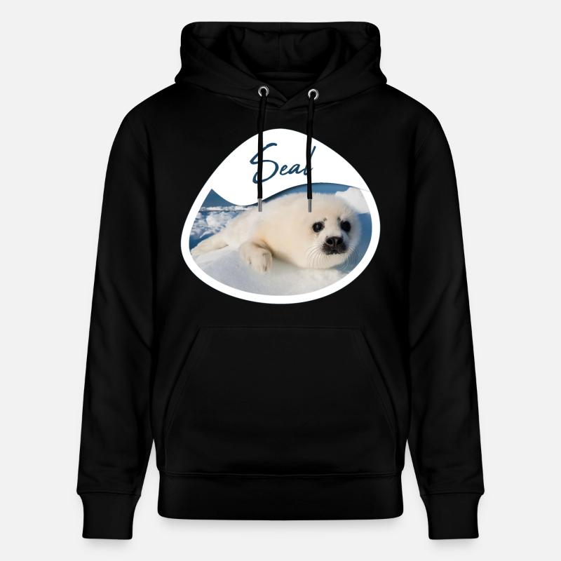 Phoque bébé phoque - Design - Sweat à capuche bio CRUISER Stanley/Stella Unisexe - noir