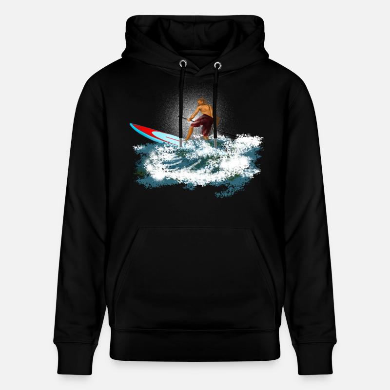 paddleboarder - Sweat à capuche bio CRUISER Stanley/Stella Unisexe - noir