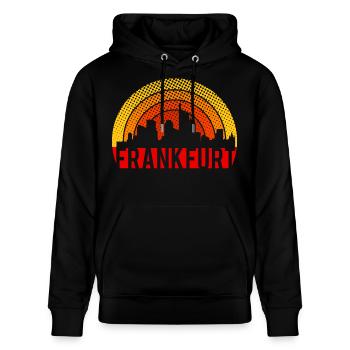 Skyline Frankfurt - Stanley/Stella Unisex Bio-Hoodie CRUISER  - Schwarz - Vorne - Alina (178cm) & Michal (187cm)