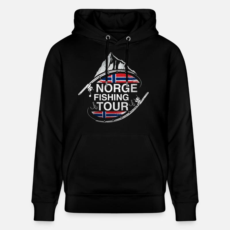 Tour de pêche de Norge - Sweat à capuche bio CRUISER Stanley/Stella Unisexe - noir