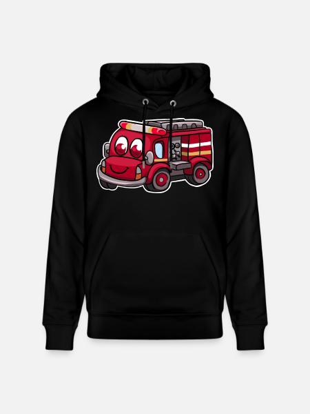 Camions de pompiers - Sweat à capuche bio CRUISER Stanley/Stella Unisexe - noir