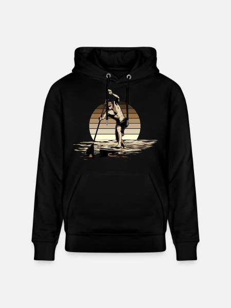 Standup Paddle - SUP - Sweat à capuche bio CRUISER Stanley/Stella Unisexe - noir