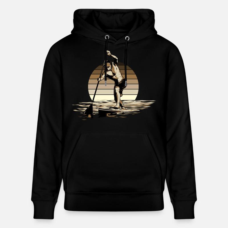 Standup Paddle - SUP - Sweat à capuche bio CRUISER Stanley/Stella Unisexe - noir