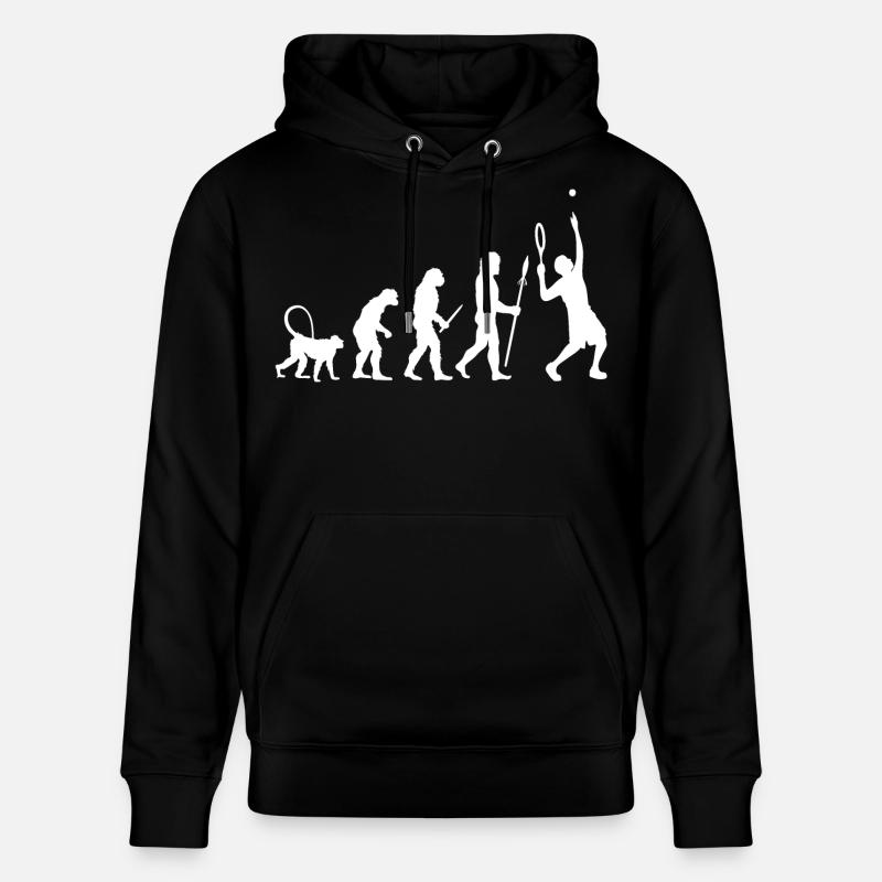 Évolution du tennis - Sweat à capuche bio CRUISER Stanley/Stella Unisexe - noir