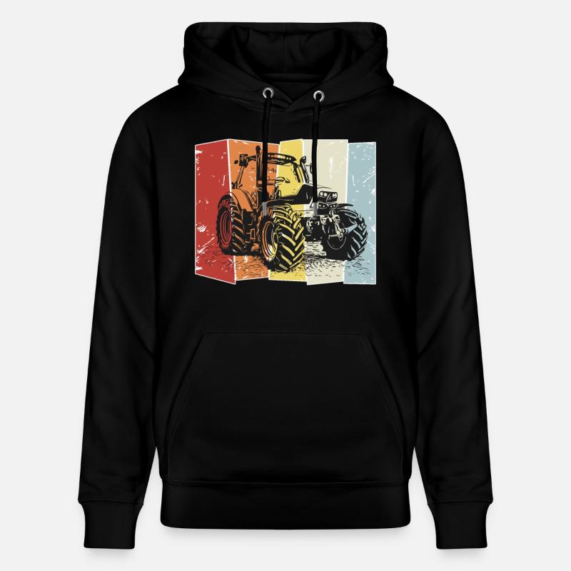 Tracteur Deutz rétro - Sweat à capuche bio CRUISER Stanley/Stella Unisexe - noir