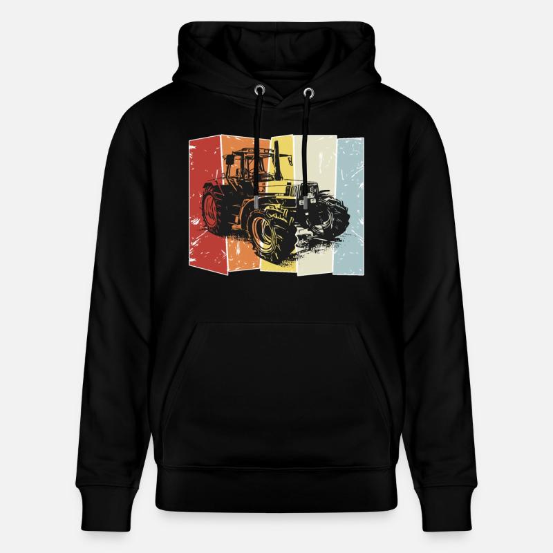 Tracteur Deutz style rétro - Sweat à capuche bio CRUISER Stanley/Stella Unisexe - noir