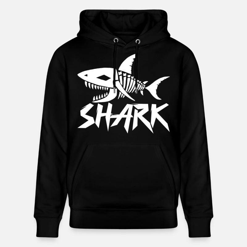 Squelette de requin - Sweat à capuche bio CRUISER Stanley/Stella Unisexe - noir
