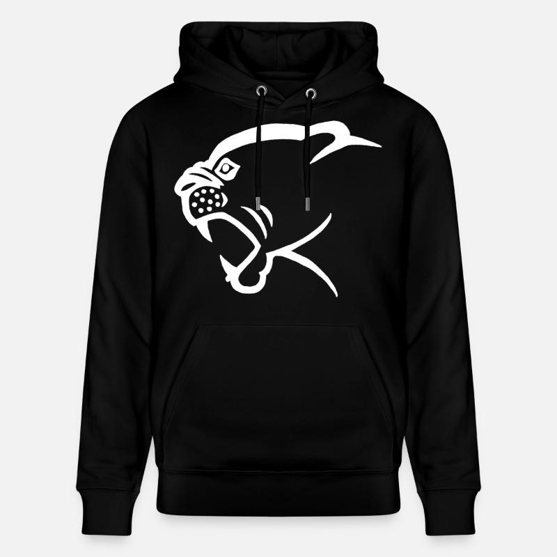 Tête de panthère blanche - Sweat à capuche bio CRUISER Stanley/Stella Unisexe - noir