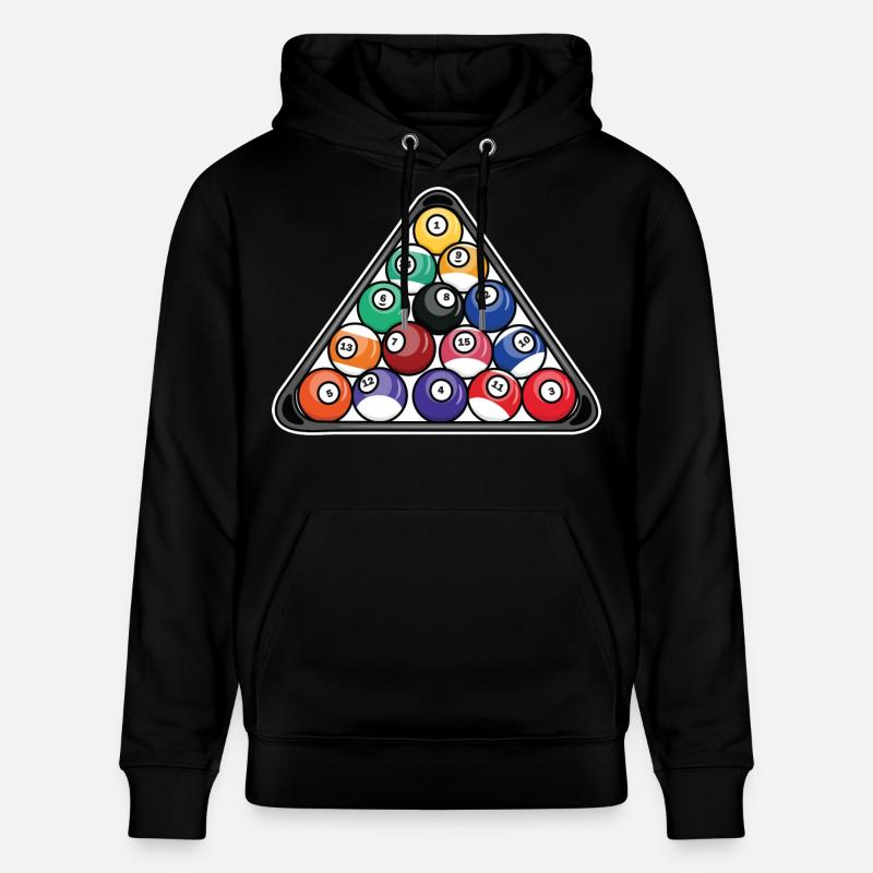 Triangle de billard - Sweat à capuche bio CRUISER Stanley/Stella Unisexe - noir