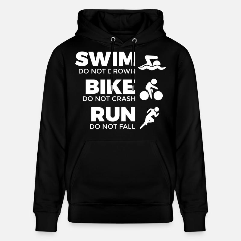 Motivation pour les triathlètes - Sweat à capuche bio CRUISER Stanley/Stella Unisexe - noir