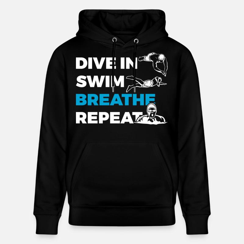 Plongée Natation Respiration Répétitive - Sweat à capuche bio CRUISER Stanley/Stella Unisexe - noir