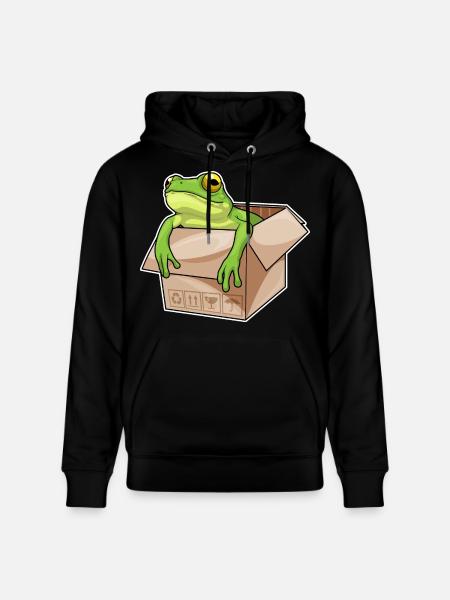 Frog Cardboard - Stanley/Stella CRUISER Unisex Organic Hoodie - black