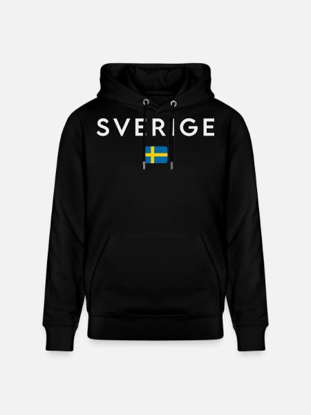 Drapeau de la Suède - Sweat à capuche bio CRUISER Stanley/Stella Unisexe - noir