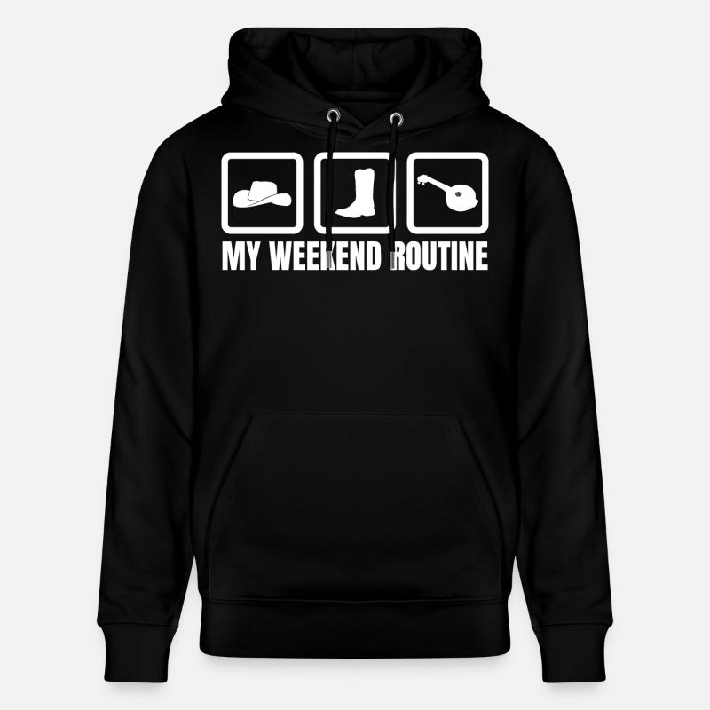 Banjo Wochenendroutine - Stanley/Stella Unisex Bio-Hoodie CRUISER  - Schwarz