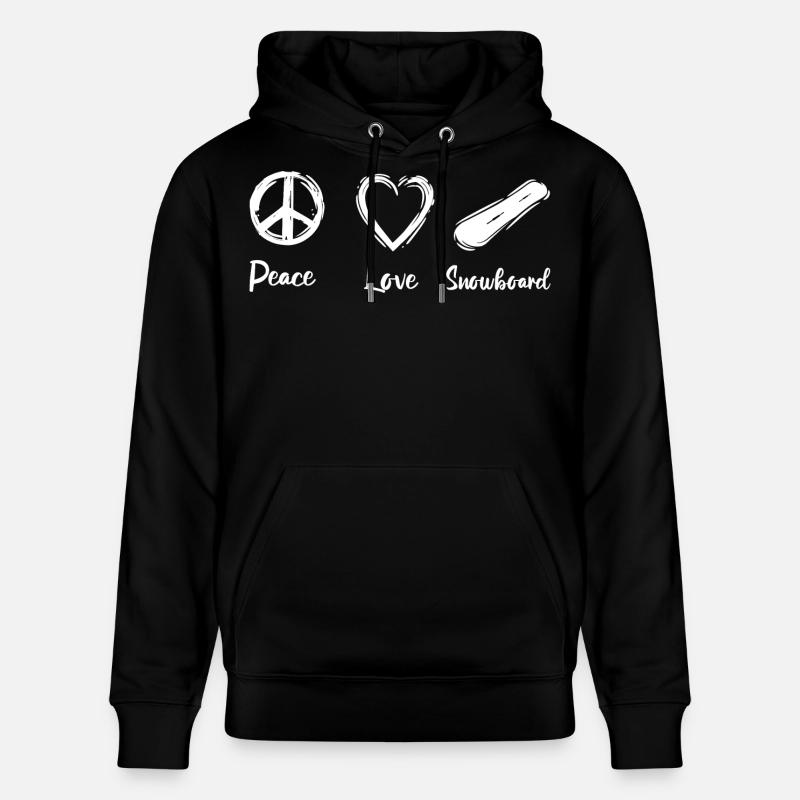 Peace Love Snowboard - Sweat à capuche bio CRUISER Stanley/Stella Unisexe - noir