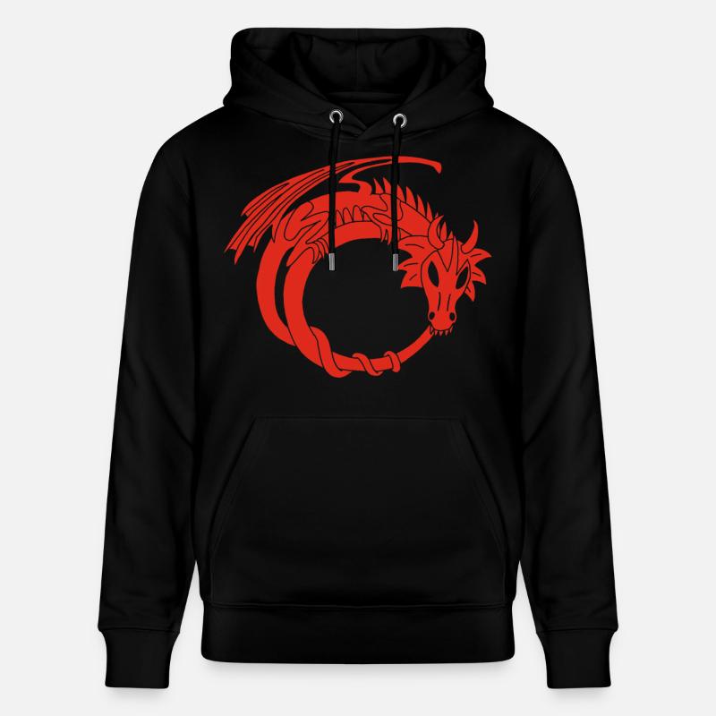 L'anneau du dragon rouge - Sweat à capuche bio CRUISER Stanley/Stella Unisexe - noir