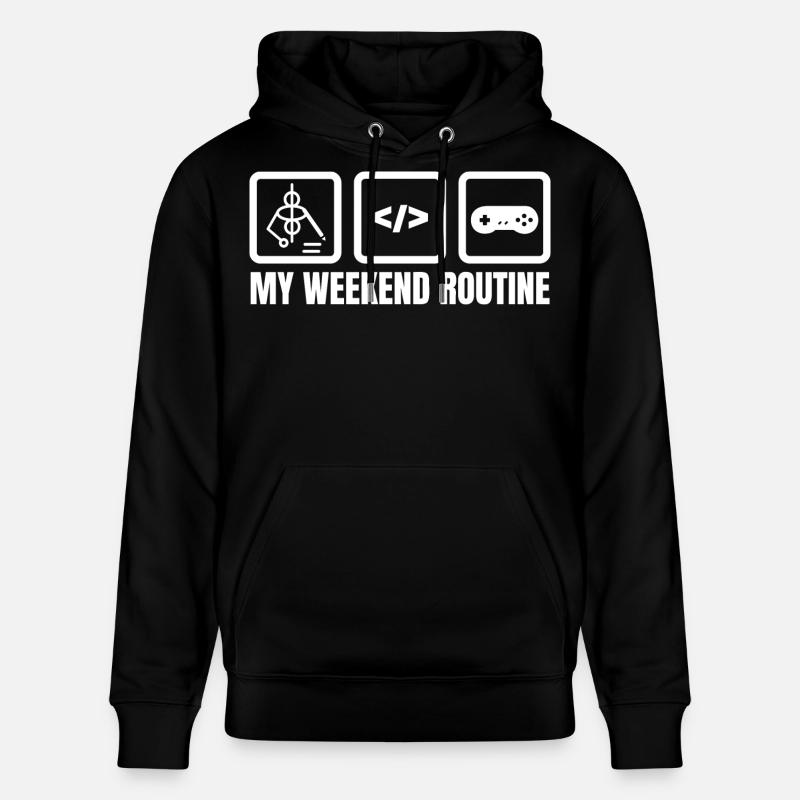 Ma routine du week-end - Sweat à capuche bio CRUISER Stanley/Stella Unisexe - noir