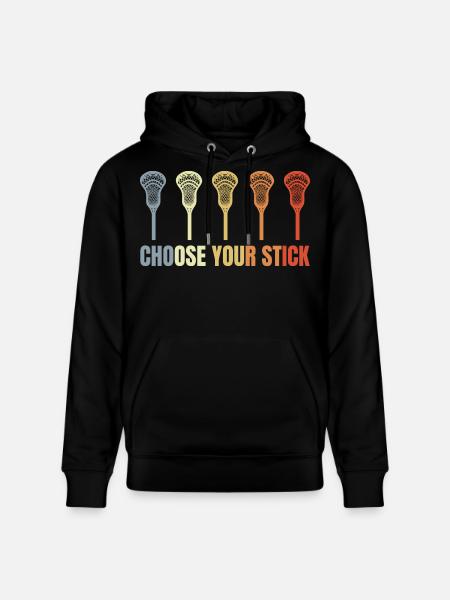 Funny lacrosse slogan - Stanley/Stella CRUISER Unisex Organic Hoodie - black