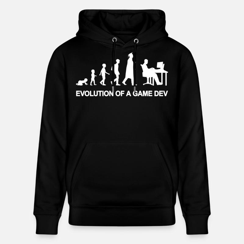 Game Developer Evolution - Stanley/Stella Unisex Bio-Hoodie CRUISER  - Schwarz