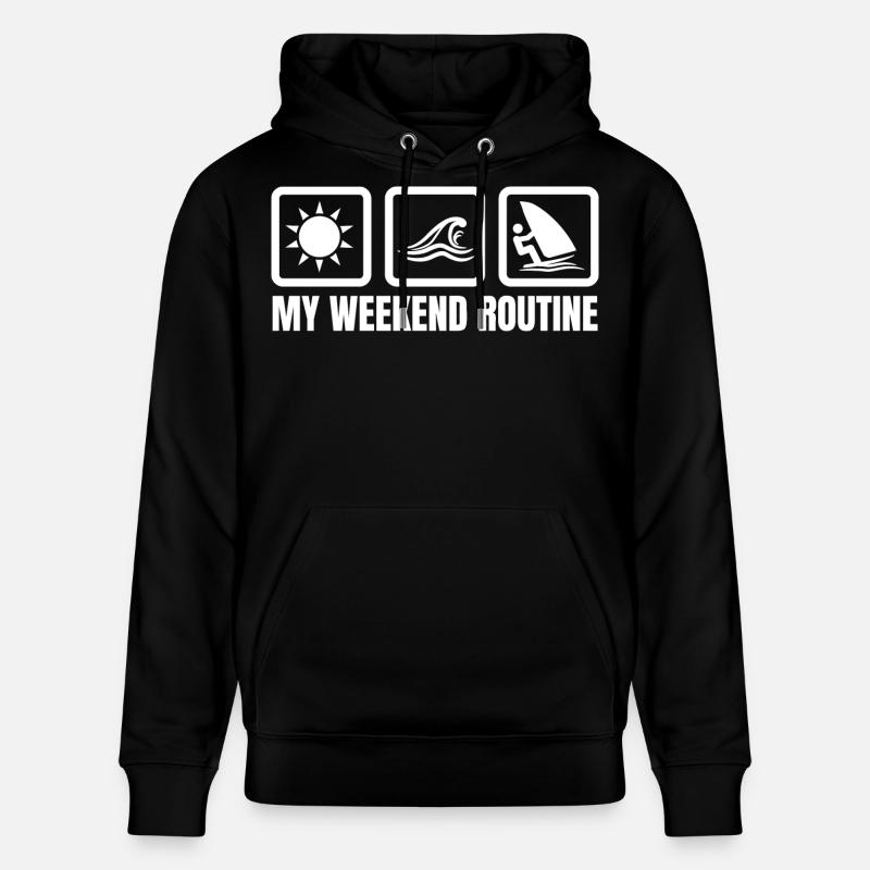 Ma routine du week-end - Sweat à capuche bio CRUISER Stanley/Stella Unisexe - noir