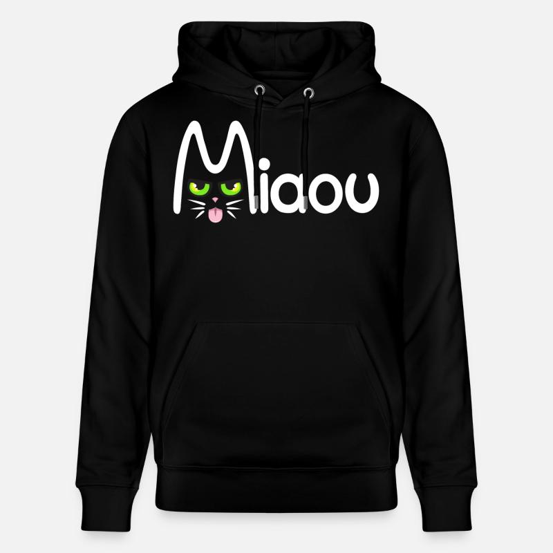 Miaou typographique - Sweat à capuche bio CRUISER Stanley/Stella Unisexe - noir